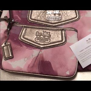 Pink & Purple Floral Wristlet